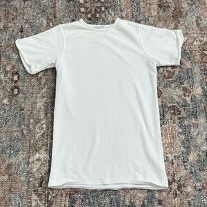 Emerson Fry 100% Organic Cotton Cream Short Sleeve Sweatshirt Dress